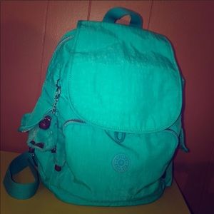 Kipling teal nylon city backpack